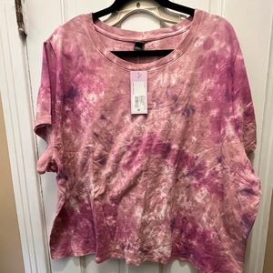 Plus size tie dye crop top